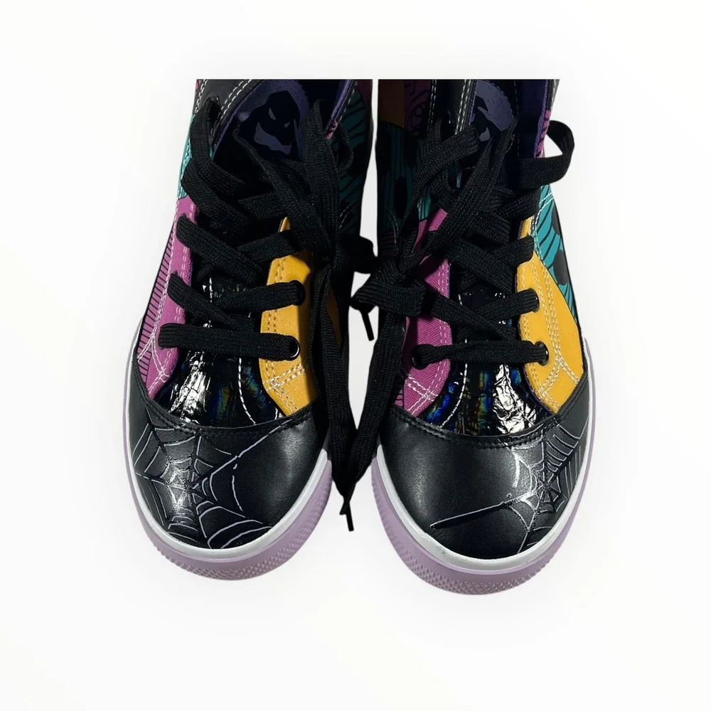 Disney Ground Up Nightmare Before Christmas Sally Patchwork High Top Sneakers